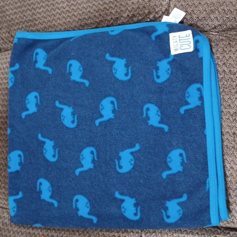 Just one you by Carter Mighty Cute Blue Dinosaur blanket
